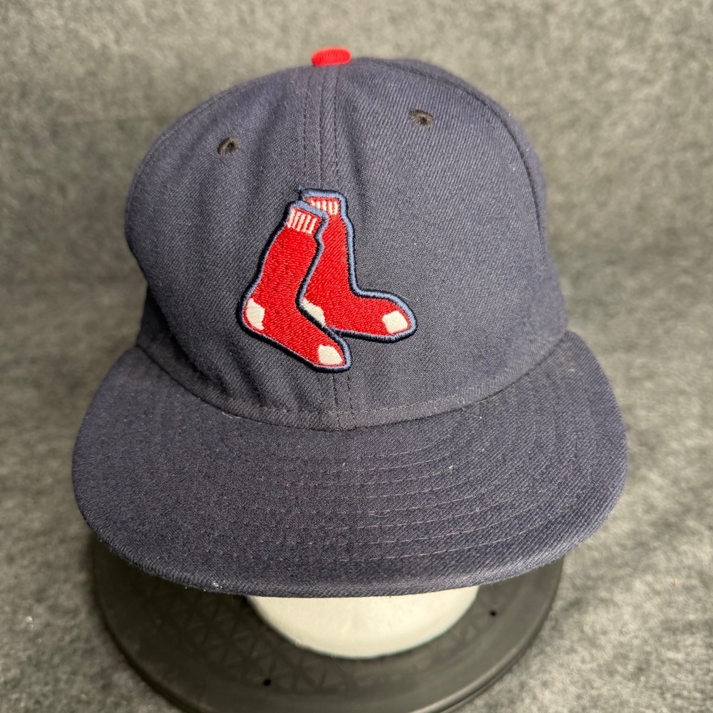 New Era 59FIFTY Boston Red Sox Hat MLB Authentic On-Field Navy Blue Fitted 7 1/4